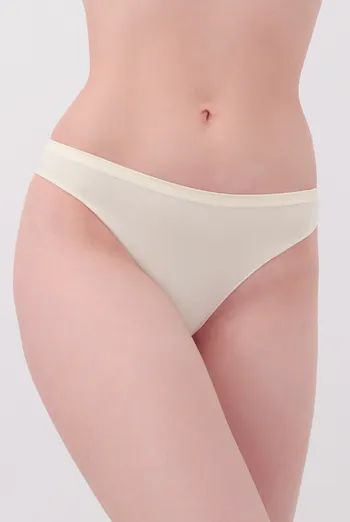 Женские бесшовные трусы бразилиана Brasilian briefs color Giulia (vanilla), желтый