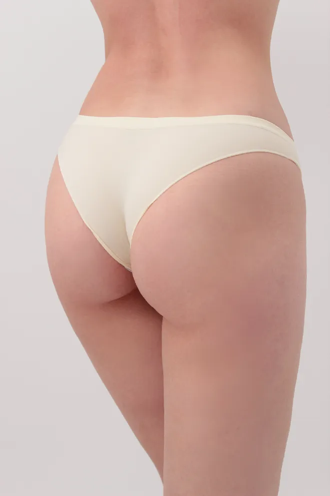 Женские бесшовные трусы бразилиана Brasilian briefs color Giulia (vanilla), желтый