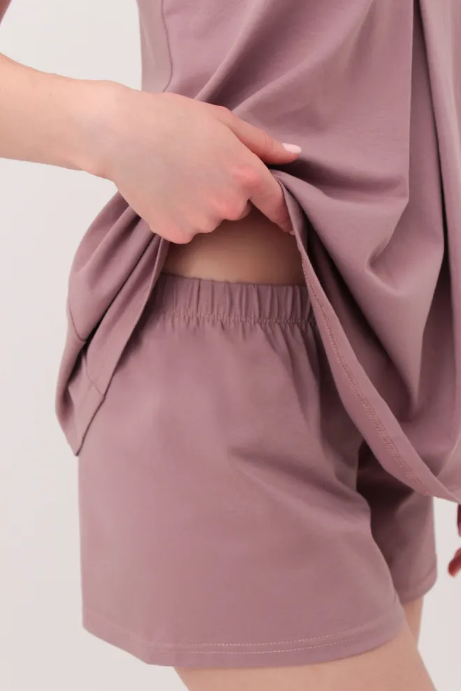 Жіноча піжама майка та шортики SEVILLA 6035/010 Giulia (light powder), рожевий