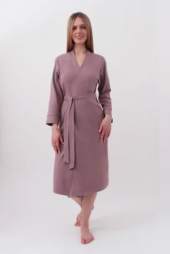 Женский халат на запах SEVILLA 7329/010 (light powder), розовый Женский халат на запах SEVILLA 7329/010 (light powder), розовый