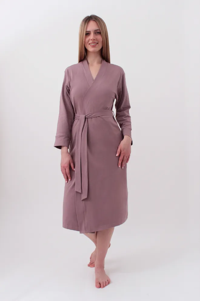 Женский халат на запах SEVILLA 7329/010 (light powder), розовый