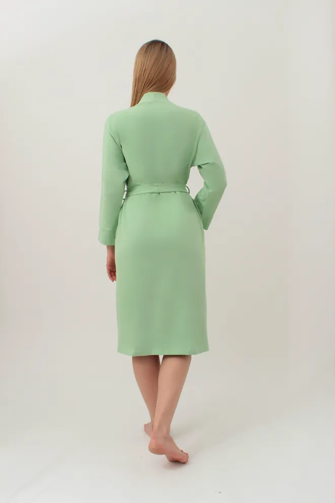 Женский халат на запах SEVILLA 7329/010 (light green), зеленый