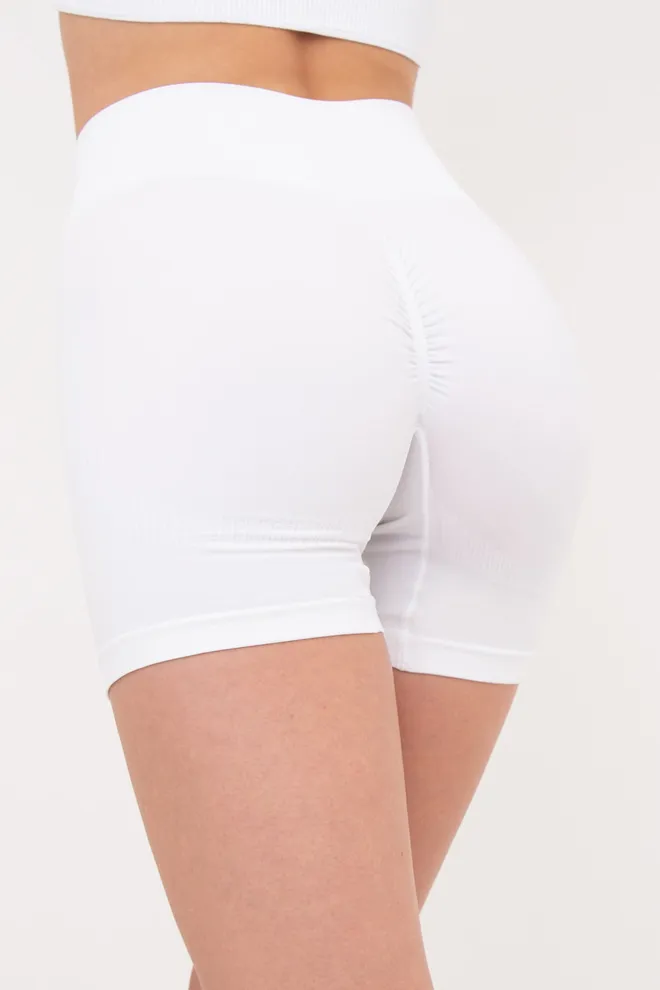 Безшовні шорти SHORTS SPORT SHAPE MELANGE (white), білий