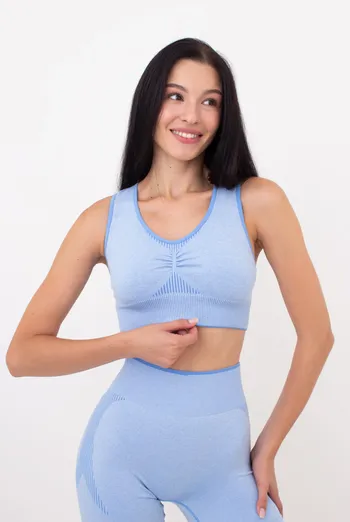 Бесшовный топ TOP SPORT SHAPE MELANGE Giulia (lacecap hydrangea), голубой Бесшовный топ TOP SPORT SHAPE MELANGE Giulia (lacecap hydrangea), голубой