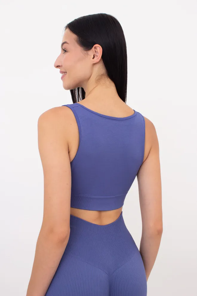 Бесшовный топ с push-up TOP SHAPE Giulia (marlin), синий