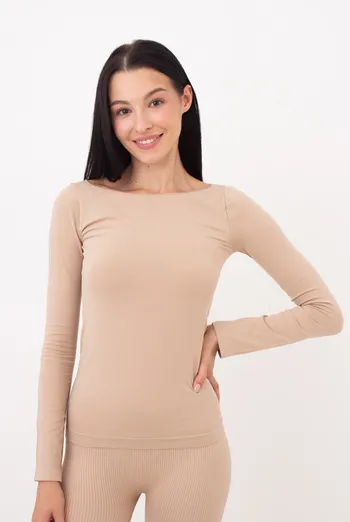 Женский лонгслив бесшовный LONGSLEEVE GIULIA x Lichi by Lichi (nude), бежевый Женский лонгслив бесшовный LONGSLEEVE GIULIA x Lichi by Lichi (nude), бежевый