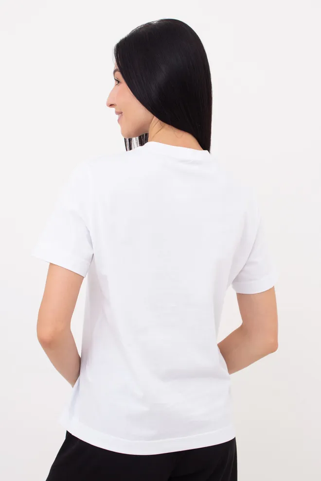 Женская хлопковая футболка T-SHIRT BASIC NECK 4815/010 (white), белый