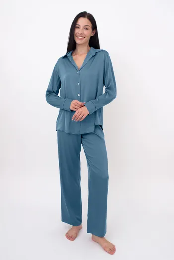 Шелковая пижама HELENA 5508/050 Giulia (turquoise), зеленый Шелковая пижама HELENA 5508/050 Giulia (turquoise), зеленый