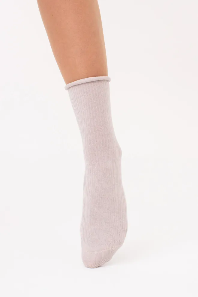 Женские носки в рубчик WS3 FASHION 060 Giulia (moonlight), бежевый
