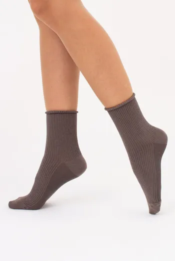 Женские носки в рубчик WS3 FASHION 060 Giulia (haze), коричневый