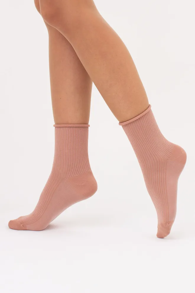 Женские носки в рубчик WS3 FASHION 060 Giulia (roe buck), бежевый