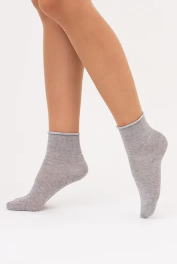 Женские носки классические без резинки WS2 CLASSIC FREE Giulia (light grey melange), серый Женские носки классические без резинки WS2 CLASSIC FREE Giulia (light grey melange), серый