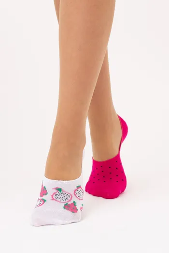 Женские подследники с питайей комплект из 2-х пар WF1 FASHION SET 2401 (fuchia), розовый