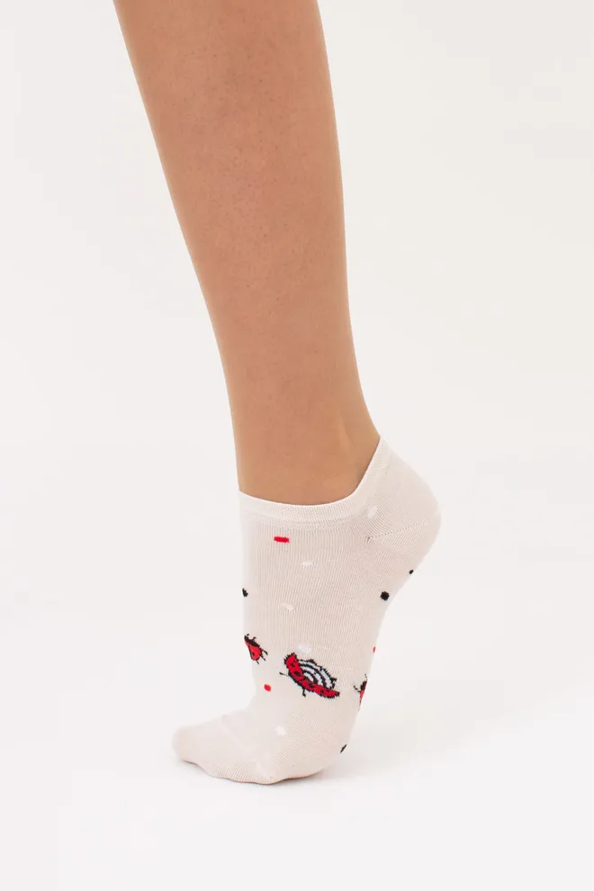 Носки женские короткие WS1 FASHION SET 2405 classic Giulia 2 пари (panna), бежевый