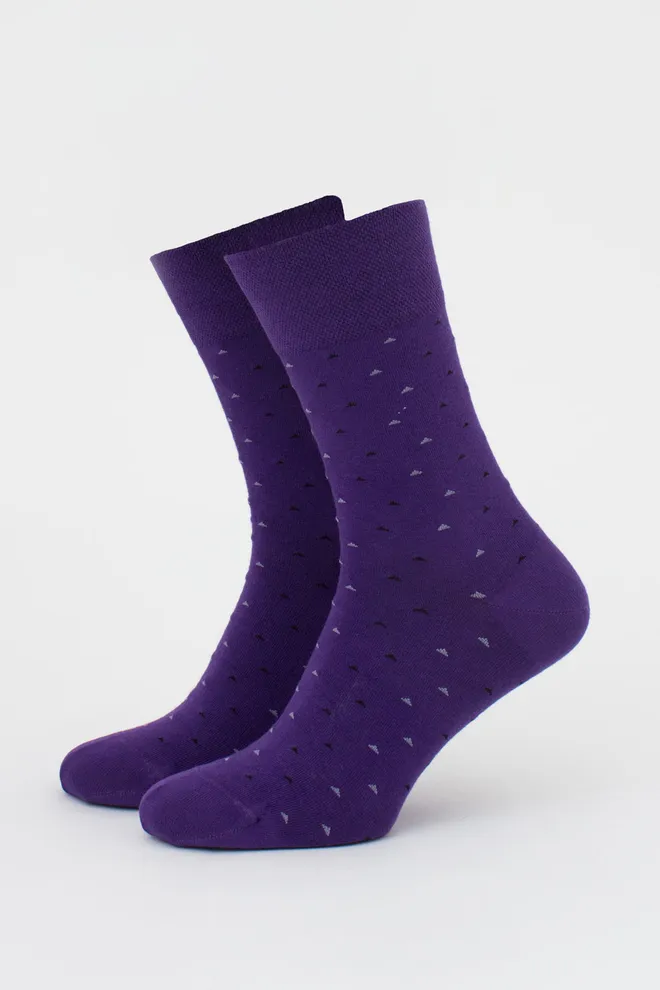 Носки мужские высокие с рисунком MS3 BASIC 2401 GIULIA (violet indigo), фиолетовый