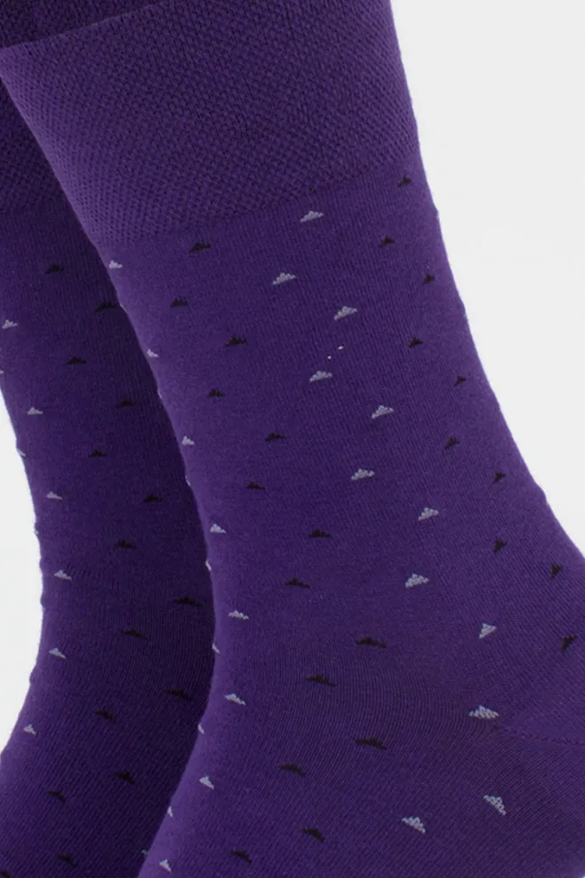 Носки мужские высокие с рисунком MS3 BASIC 2401 GIULIA (violet indigo), фиолетовый