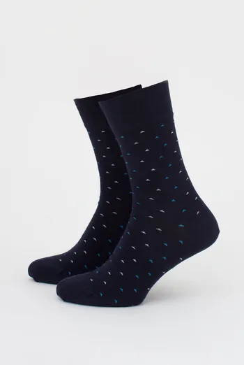 Носки мужские высокие с рисунком MS3 BASIC 2401 GIULIA (navy), синий