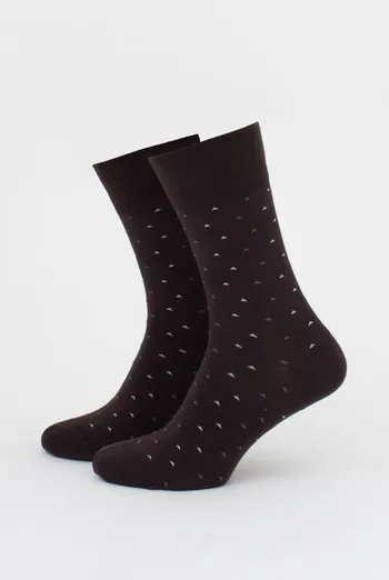 Носки мужские высокие с рисунком MS3 BASIC 2401 GIULIA (caffe), коричневый
