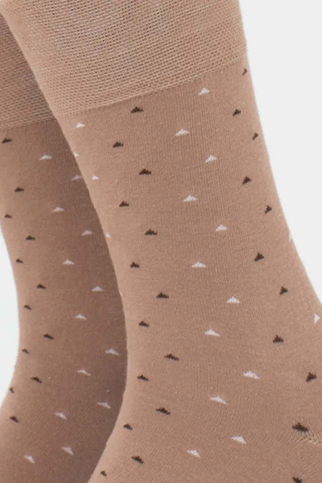 Носки мужские высокие с рисунком MS3 BASIC 2401 GIULIA (chantarel), бежевый