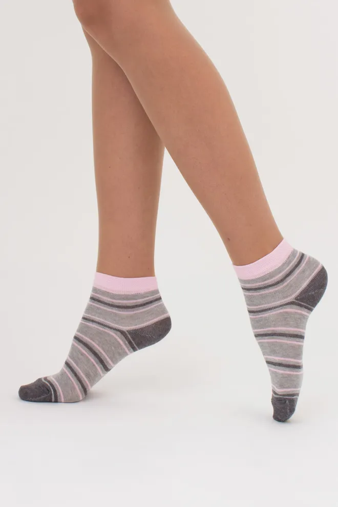 Женские носки набор из 5 пар WS2 SET 6 (pearl/light grey melange/dark grey melange), розовый/серый