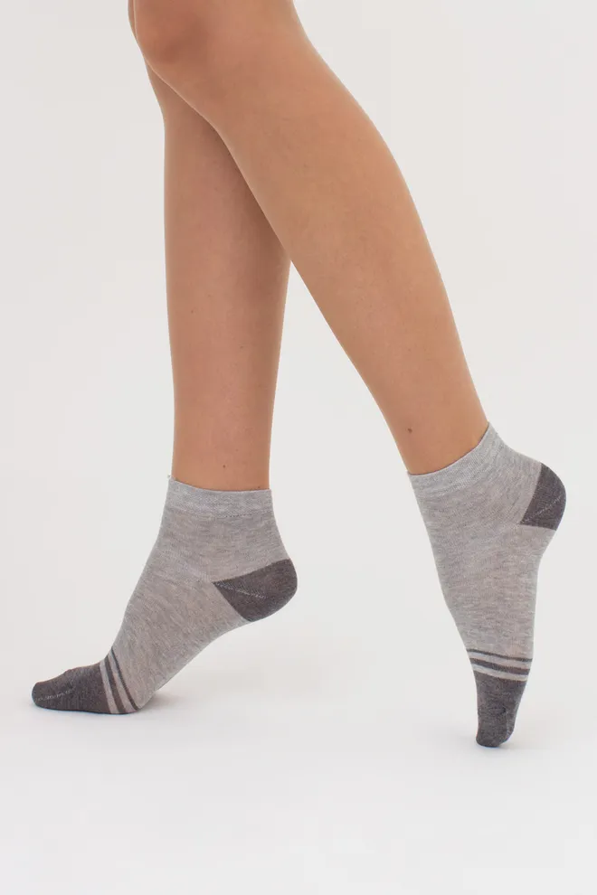 Женские носки набор из 5 пар WS2 SET 6 (pearl/light grey melange/dark grey melange), розовый/серый