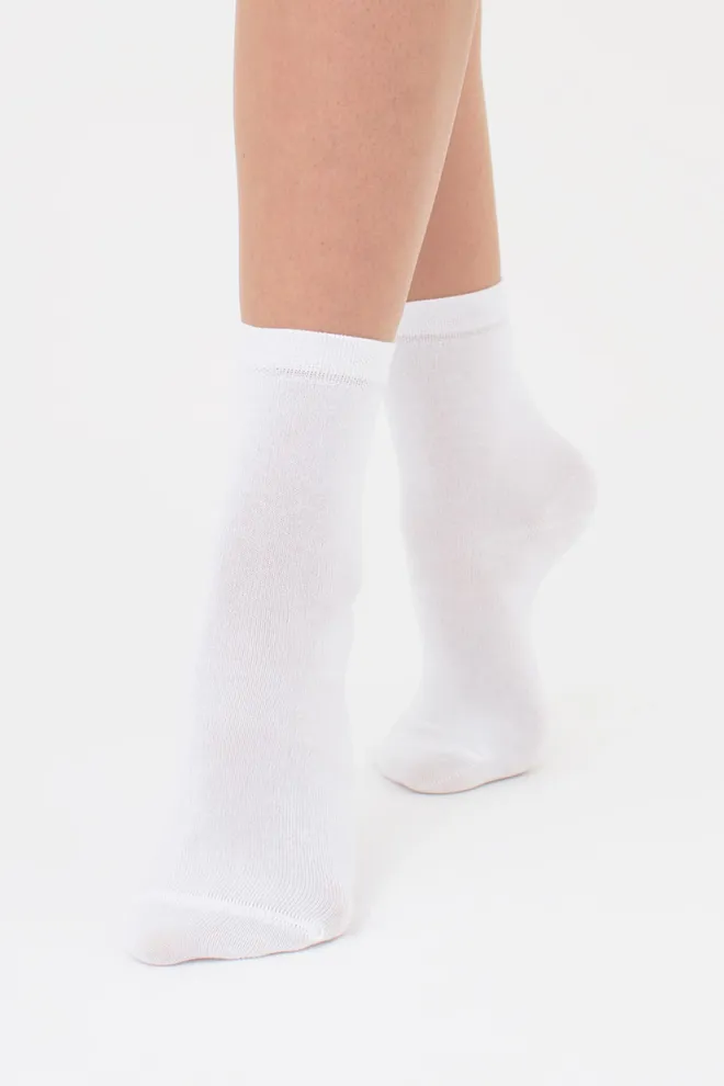 Носки женские классические (2 пары) WS3 CLASSIC Giulia (white/white), белый