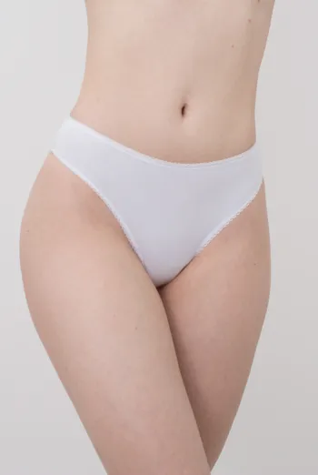 Женские хлопковые трусики стринг Basic 2102/60 Giulia (white)