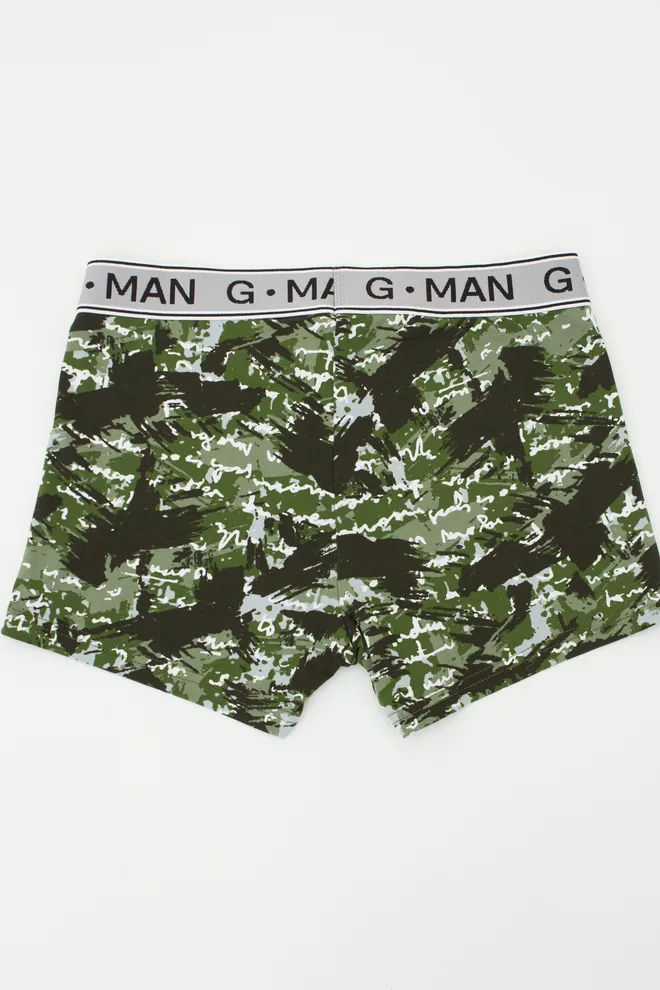 Мужские трусы боксеры G-man print 20401/60 Giulia (camouflage khaki)