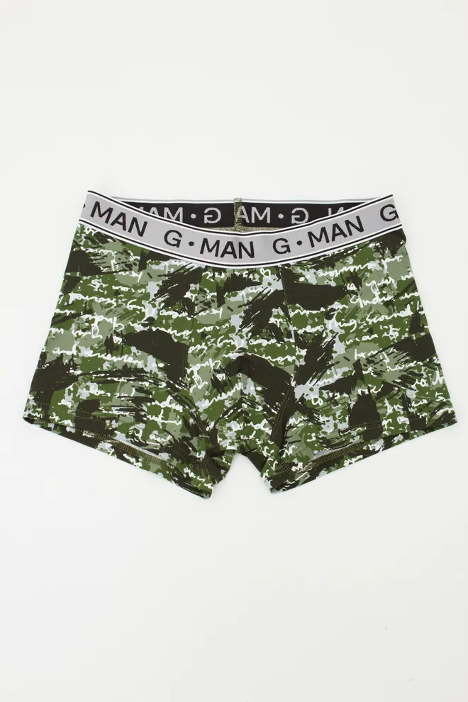 Мужские трусы боксеры G-man print 20401/60 Giulia (camouflage khaki)
