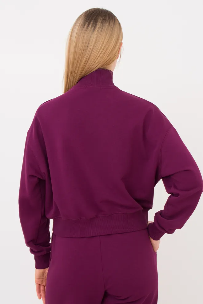 Свитшот на молнии из трехнитки STREET STYLE 4416/160 (magenta purple), фиолетовый