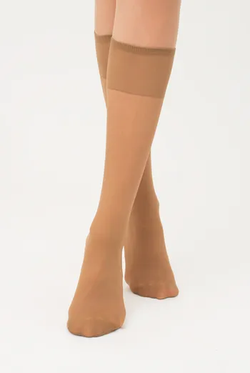 Классические гольфы Marea 20 den Giulia 2 пары (caramel), бежевый