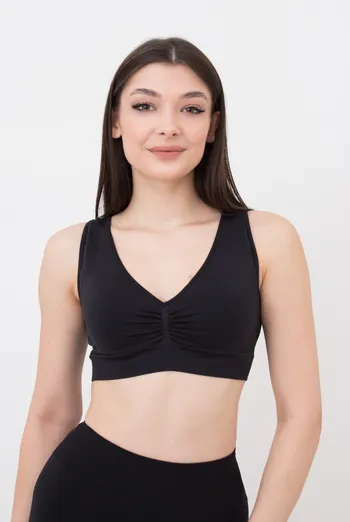 Бесшовный топ с push-up TOP SHAPE Giulia (black), черный