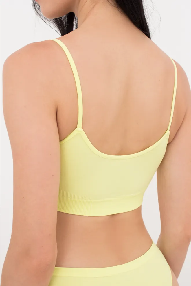 Женский бесшовный топ на тонких бретелях Cami top Giulia (charlock), желтый