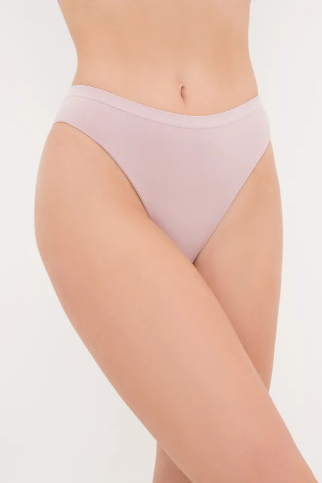 Жіночі безшовні труси бразиліана Brasilian briefs color Giulia (burnished lilac), рожевий