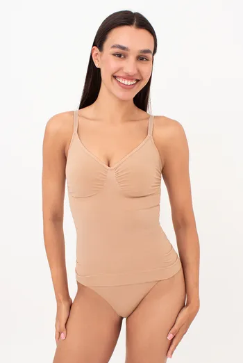 Бесшовная майка с легким моделирующим эффектом CAMI SHAPEWEAR Giulia (nude), бежевый Бесшовная майка с легким моделирующим эффектом CAMI SHAPEWEAR Giulia (nude), бежевый