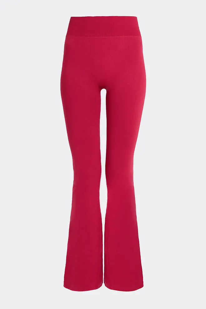 Бесшовные леггинсы клеш LEGGINGS FLARED Giulia (winterberry), красный