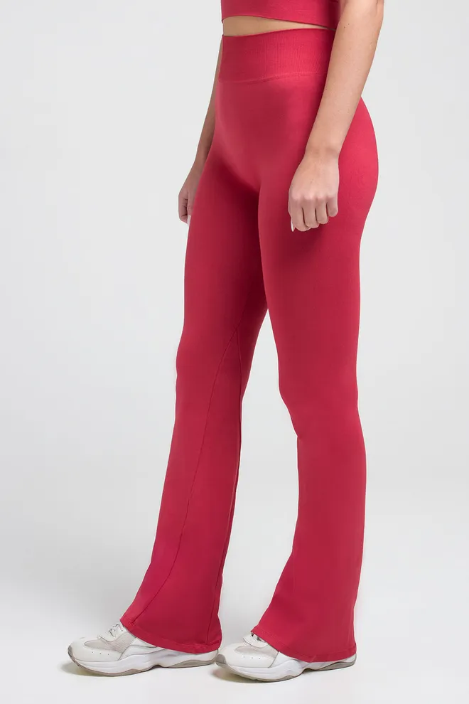 Бесшовные леггинсы клеш LEGGINGS FLARED Giulia (winterberry), красный