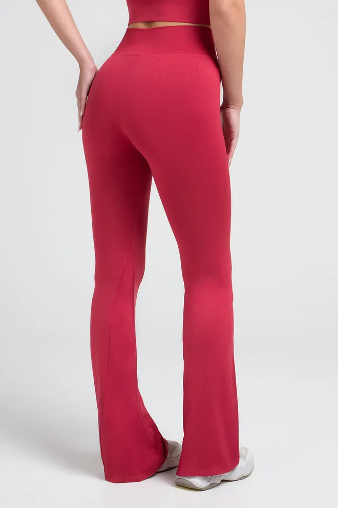 Бесшовные леггинсы клеш LEGGINGS FLARED Giulia (winterberry), красный