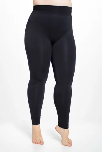 Безшовні легінси великого розміру POSITIVE LEGGINGS Giulia (black), чорний