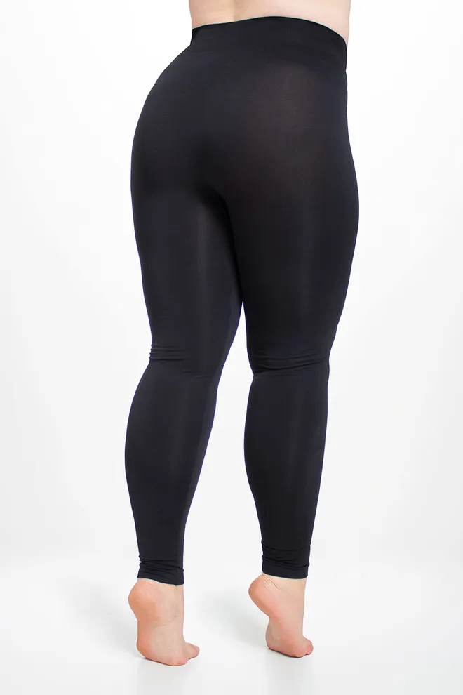 Безшовні легінси великого розміру POSITIVE LEGGINGS Giulia (black), чорний