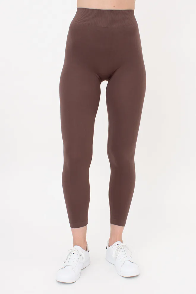 Бесшовные леггинсы из микрофибры LEGGINGS Giulia (deep taupe), коричневый