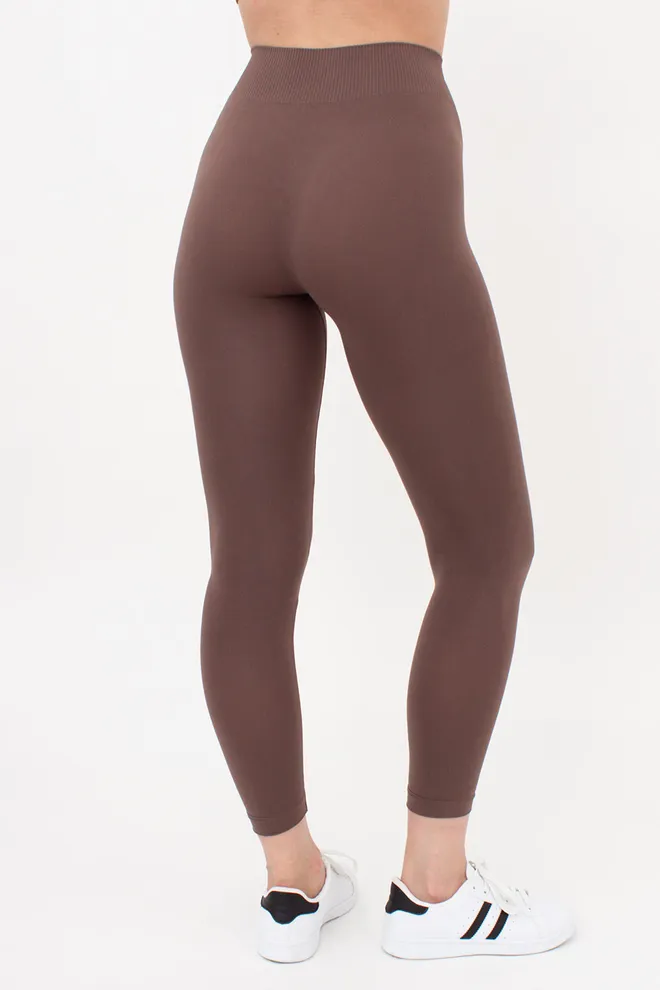 Бесшовные леггинсы из микрофибры LEGGINGS Giulia (deep taupe), коричневый