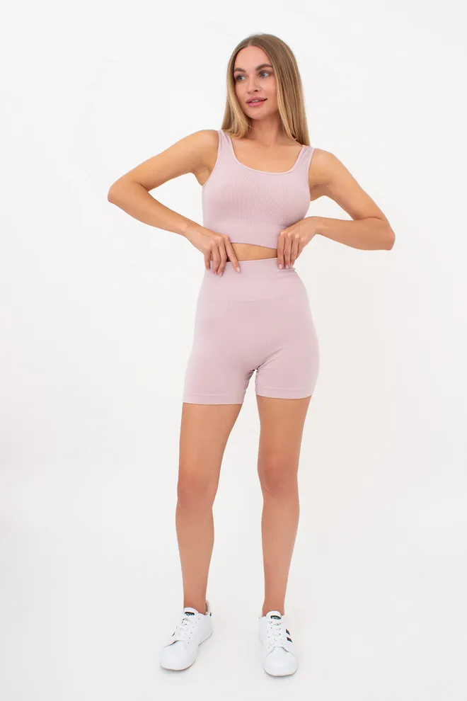 Бесшовные шорты с эффектом пуш-ап SHORTS SHAPE Giulia (burnished lilac), розовый