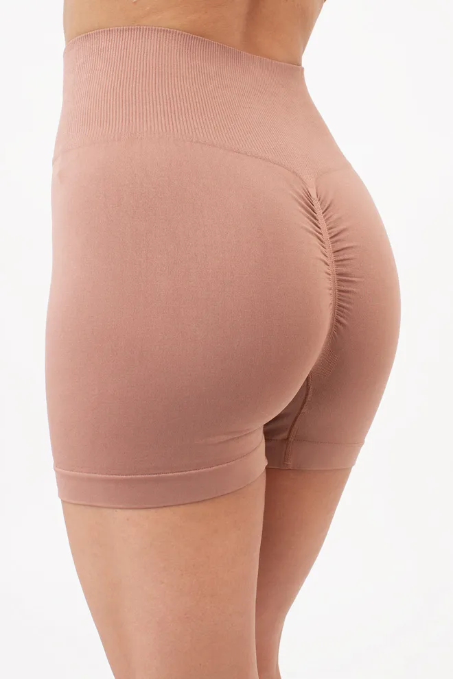 Бесшовные шорты с эффектом пуш-ап SHORTS SHAPE Giulia (mokko), коричневый