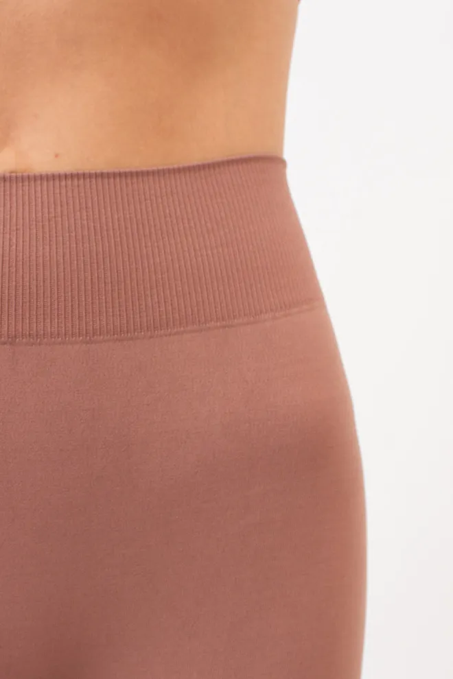 Бесшовные спортивные леггинсы из микрофибры LEGGINGS 02 Giulia (mokko), коричневый