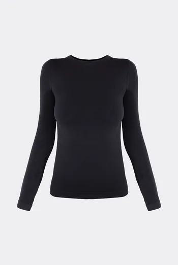 Безшовний лонгслів LONGSLEEVE 01 Giulia (black), чорний