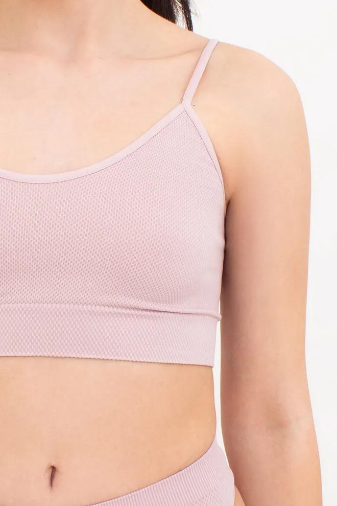 Безшовний топ із зернистою текстурою CAMI TOP GRAIN Giulia (burnished lilac), рожевий