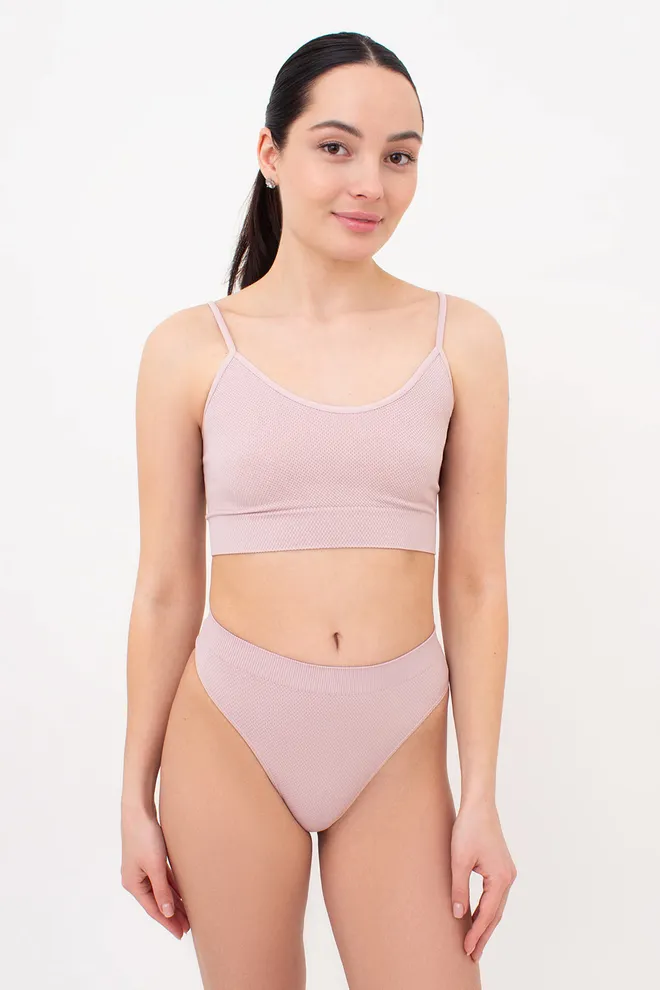 Безшовний топ із зернистою текстурою CAMI TOP GRAIN Giulia (burnished lilac), рожевий