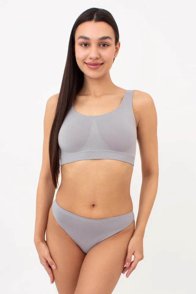 Бесшовный топ на широких бретелях TANK TOP Giulia (griffin), серый