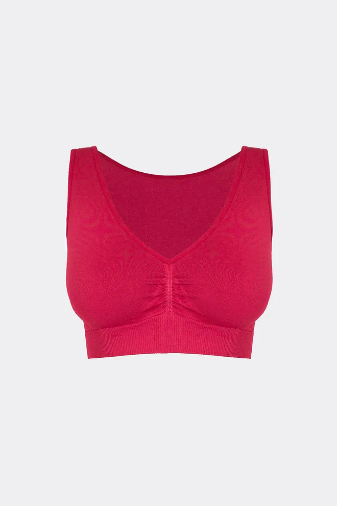 Бесшовный топ с push-up TOP SHAPE Giulia (winterberry), красный